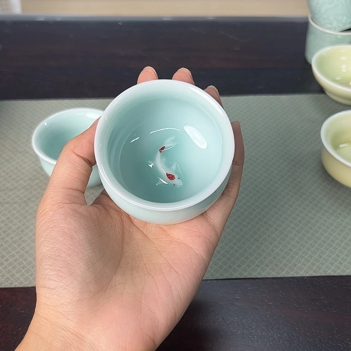 龙泉云间青瓷小米茶器