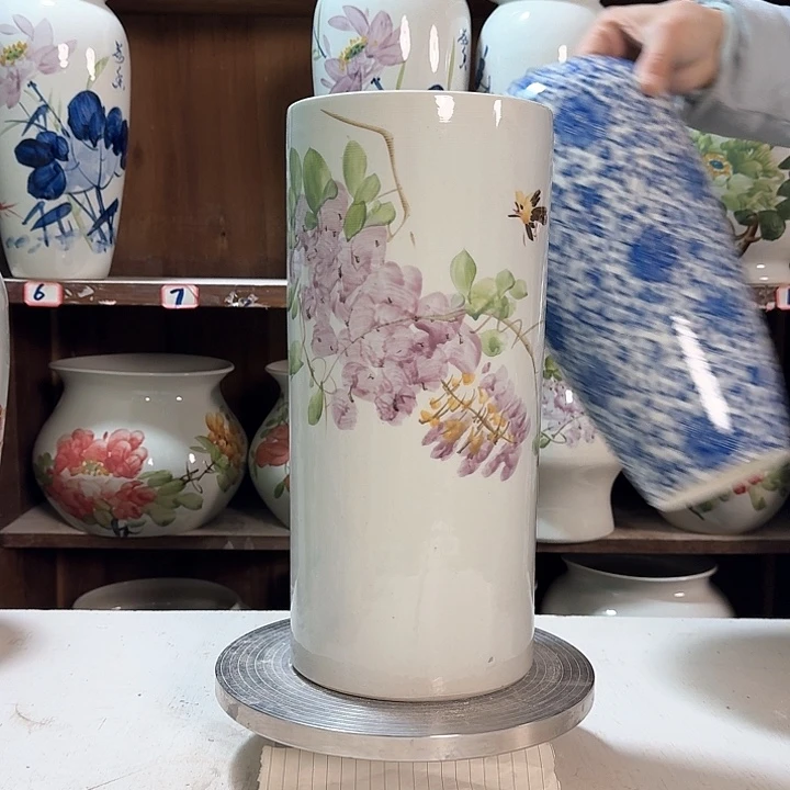 瓶直筒紫藤高33 新款陶瓷陶瓷