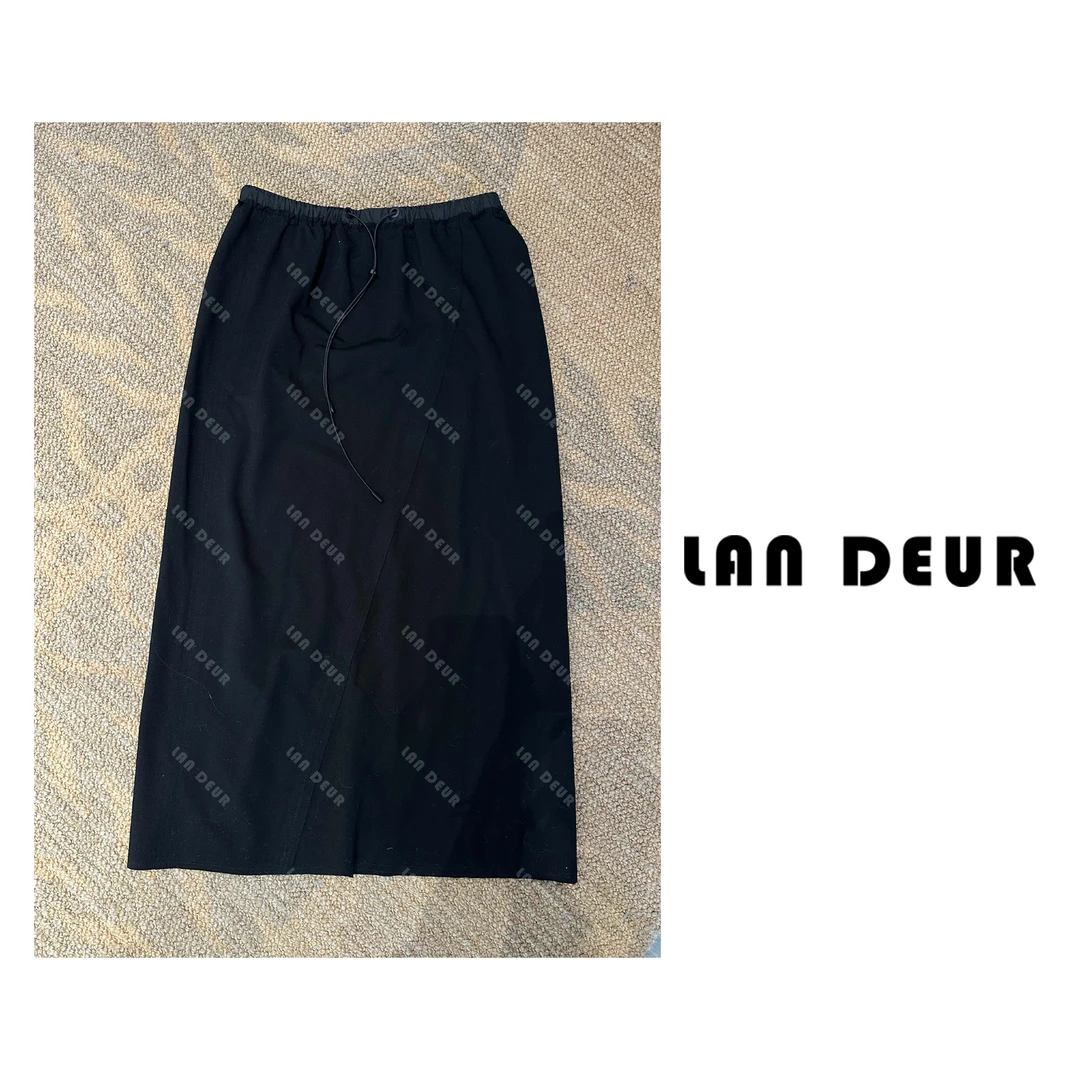 【热恋岛屿】时尚休闲混搭工装风百搭半身裙黑色显瘦半身裙子女