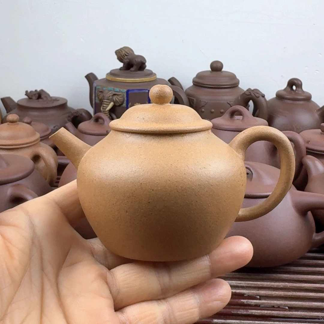 茶壶紫砂150cc笠帽黄金段泥