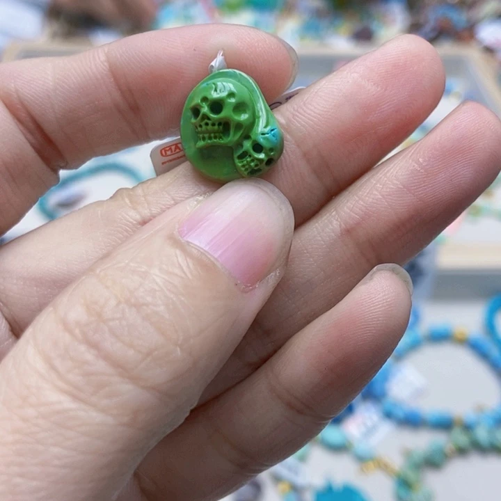 绿松石未镶嵌挂件21