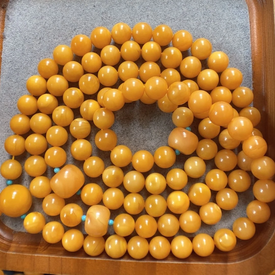 未镶嵌项链蜜蜡蜜蜡108