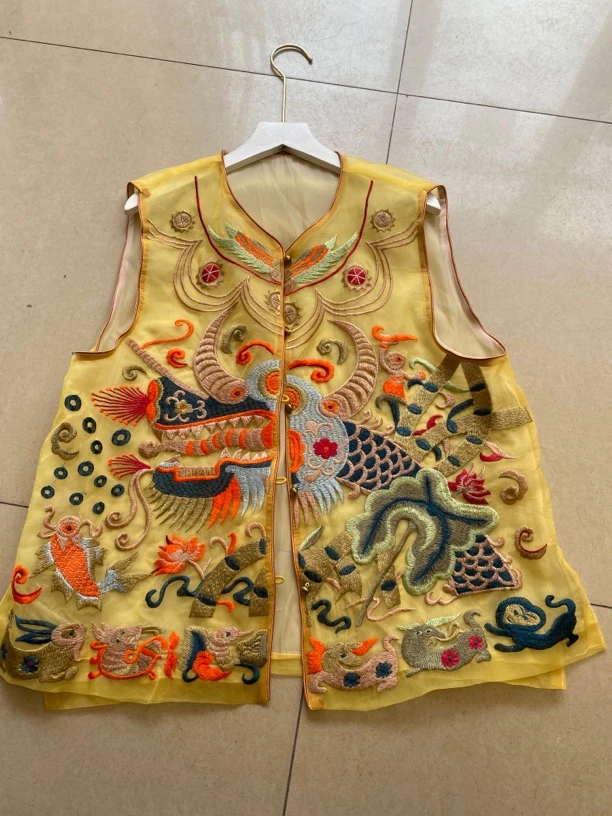 欧货时尚百搭夏款国风刺绣马甲