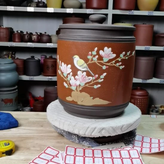 紫砂茶叶罐正品七饼紫砂茶叶9808
