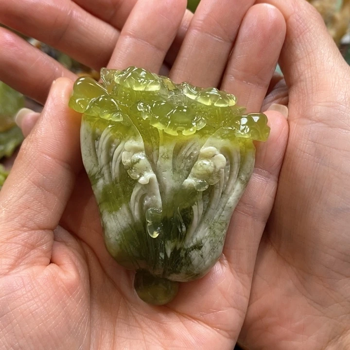 蛇纹石玉未镶嵌手把