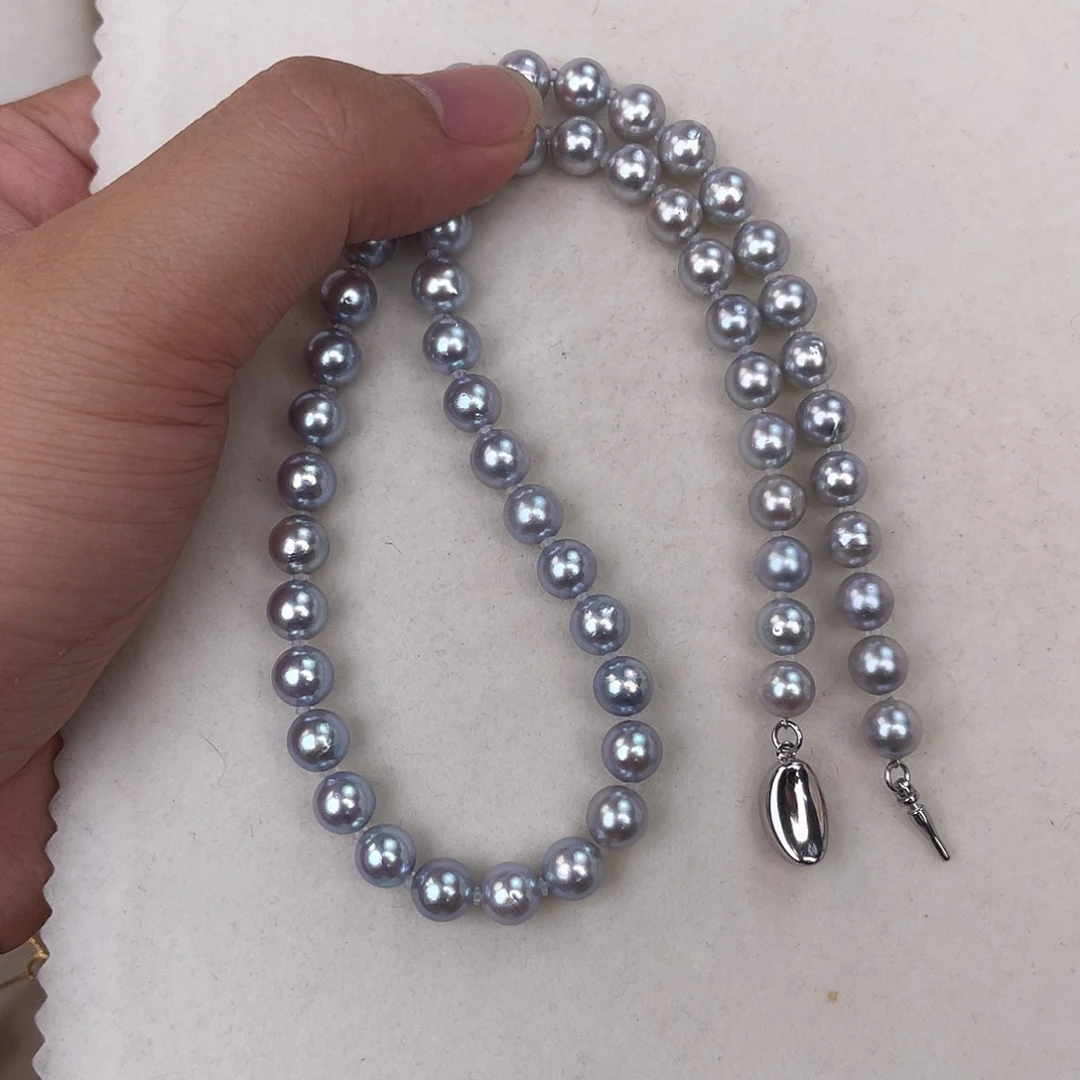 海水珍珠银S925镶嵌颈饰