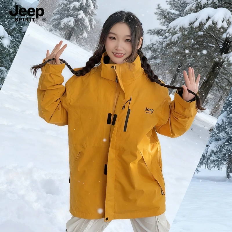 【阿狸专属】JEEP冲锋衣男女2025新款秋冬季户外防风防水超好看外套