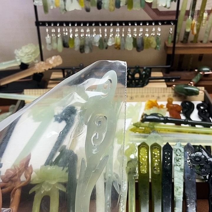 岫玉发簪未镶嵌烦****O