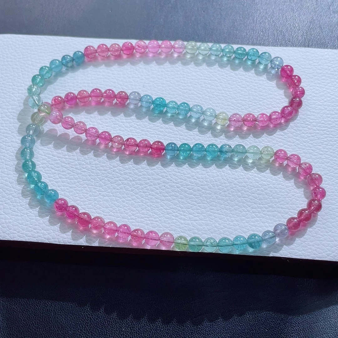 碧玺未镶嵌手链6mm左右