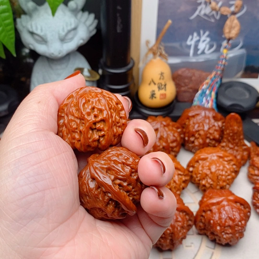 吊坠文玩核桃无**惧白狮子