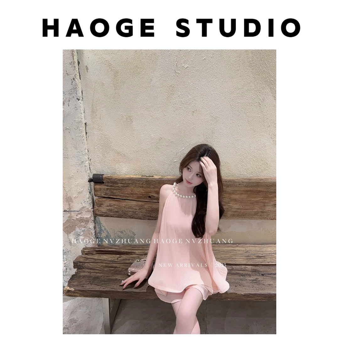 珍珠少女X5SY1159A上衣+休闲裤预简版圆领（不含胸针）