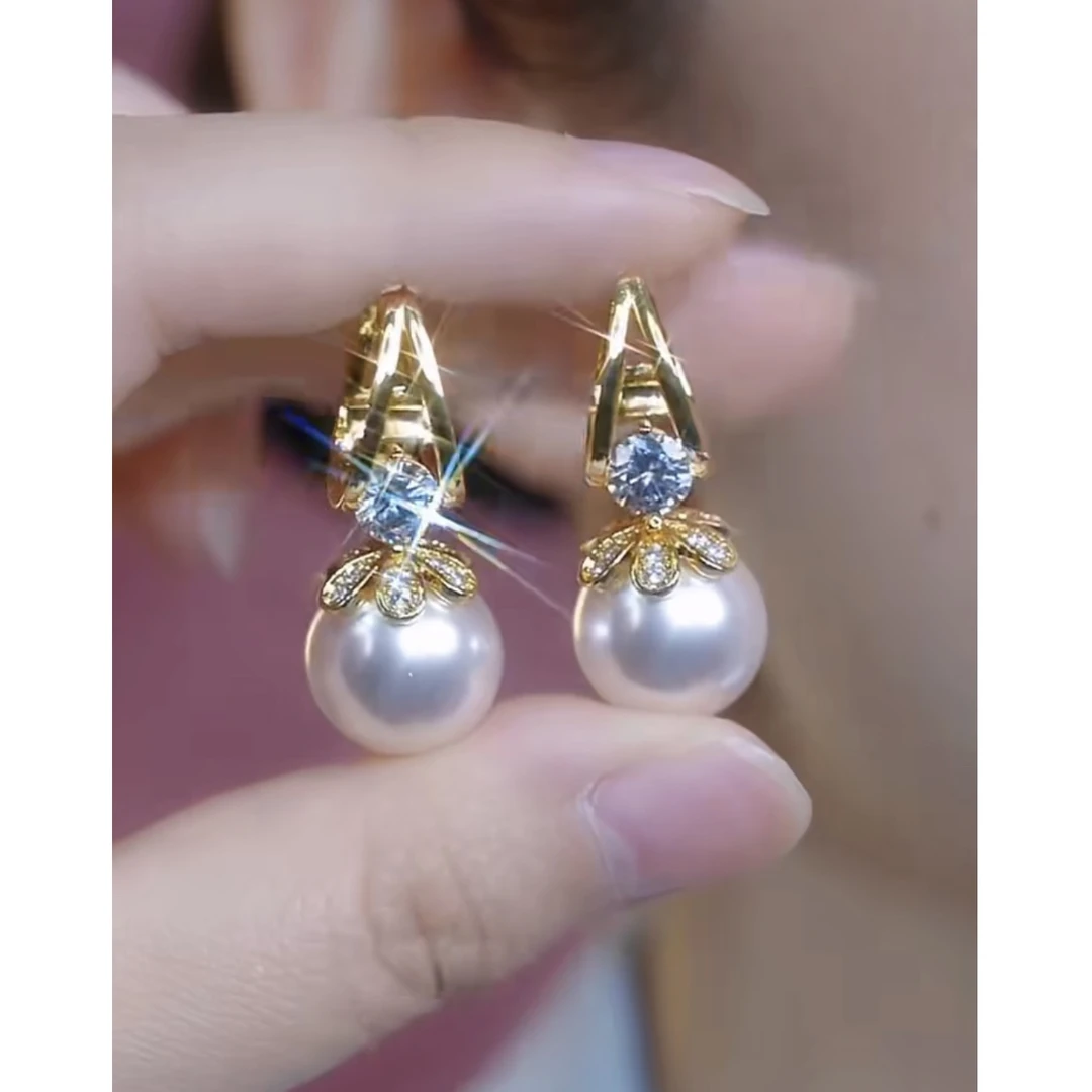 铜合金耳饰 新款轻奢【一克拉恋人】精致时尚气质百搭耳环0190