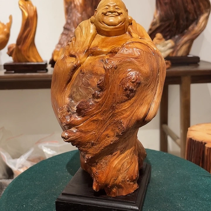 柏木（崖柏）弥勒摆件
