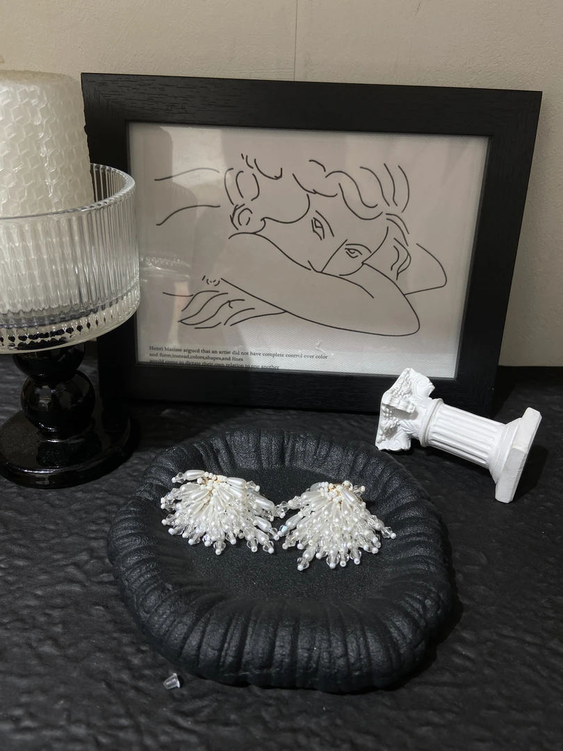 钛钢耳饰 非金属耳饰 LARVINA复古植物花耳环