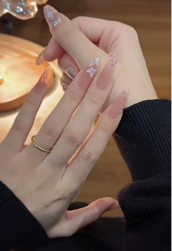 【刺绣蝴蝶】Cheer-ego夏天纯手工高品质穿戴甲C133（预售）