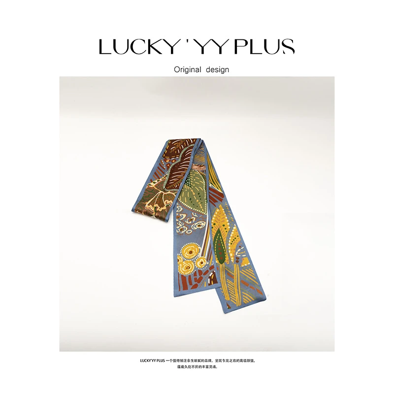 LUCKYYY 高品定制满分桑蚕丝印花双面腔调感丝巾 B1385