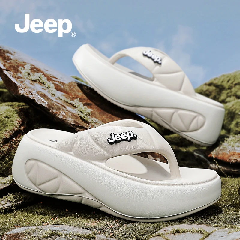JEEP吉普拖鞋女款夏季外穿2025新款海边凉鞋厚底凉拖鞋女士人字拖