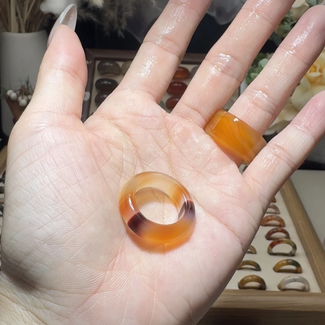 玛瑙/玉髓未镶嵌戒圈港14.8