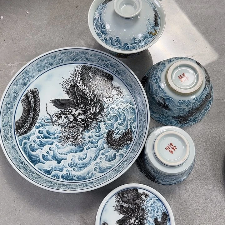 杯墨龙游海五件套