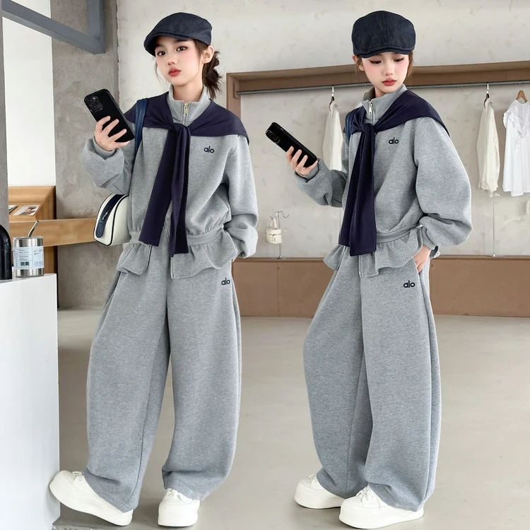 女童秋季套装儿童新款洋气韩版时尚运动中大童休闲春秋女童秋装