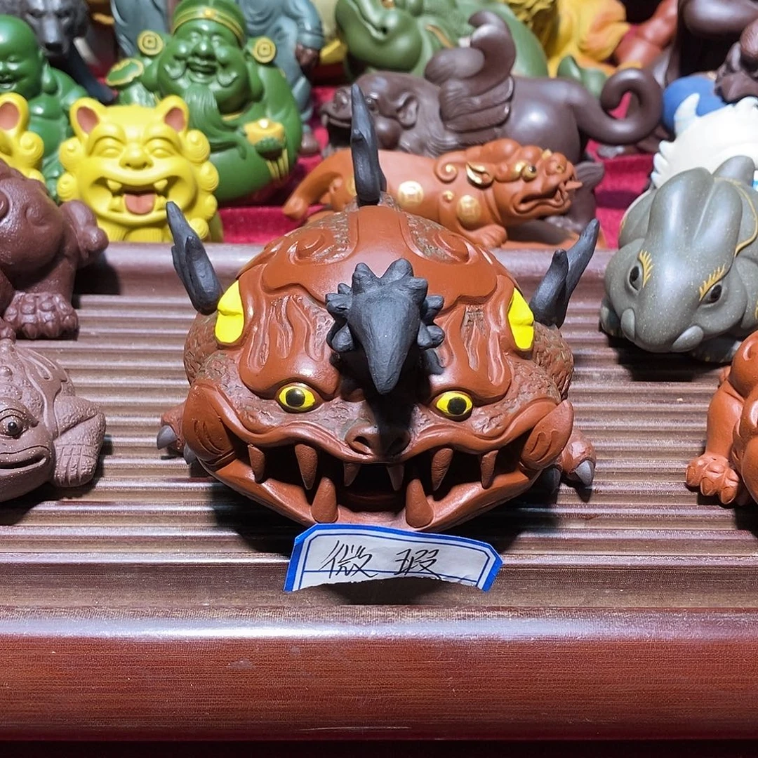 茶宠紫砂宜兴紫砂金蟾