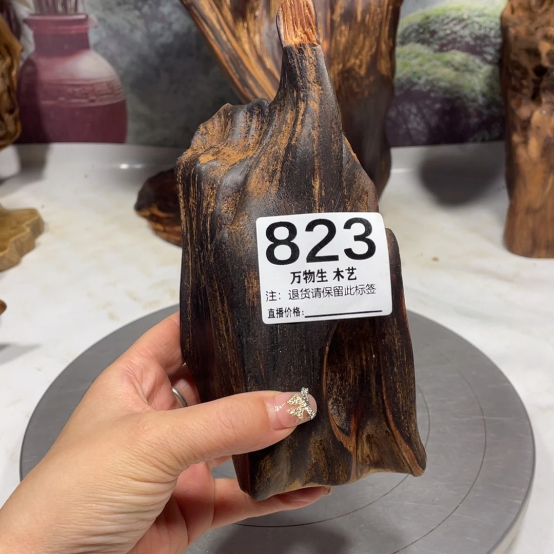 顽***石木清凉薄荷药香味随形摆件，土埋老料自然香韵造型独特