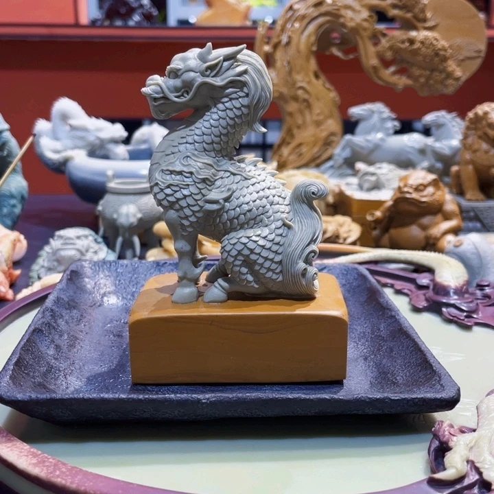 麒麟精品手工雕刻