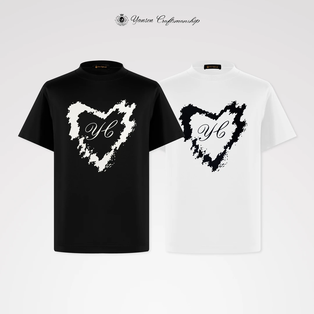 【黑标系列】 简约天鹅绒精细工艺7A级物理抗菌面料圆领短袖T恤Y047