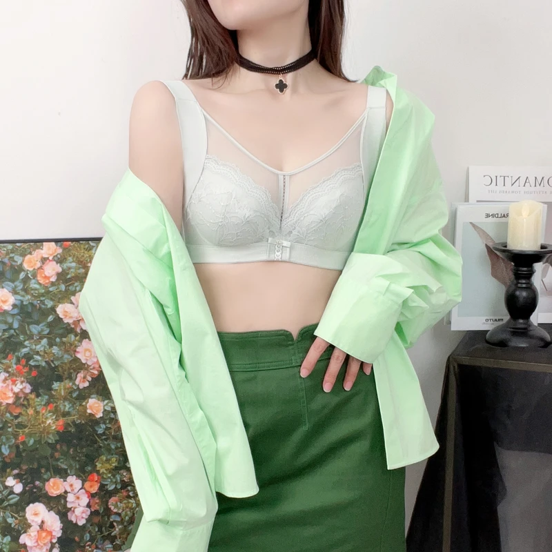 大胸显小薄款文胸2025春夏新款全罩杯调整型收副乳防下垂内衣1396