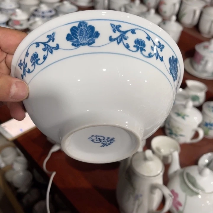 醴陵高温瓷釉下16.5厘米6个玻****蜜