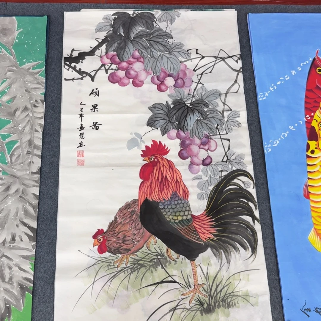 国画三尺尺寸50X100纯手绘作品