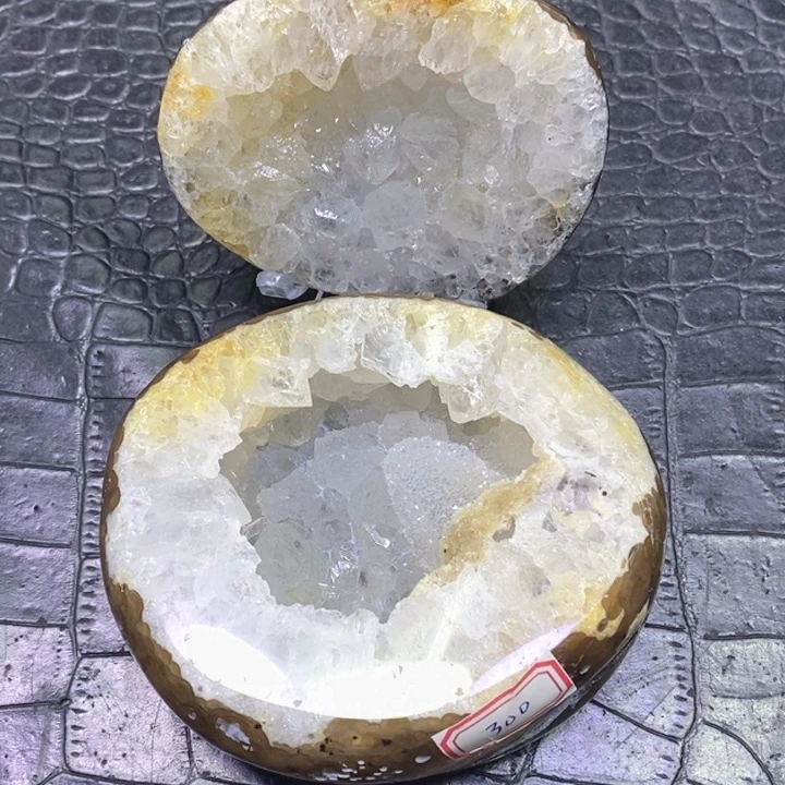 未镶嵌珠宝半成品紫晶白晶盆