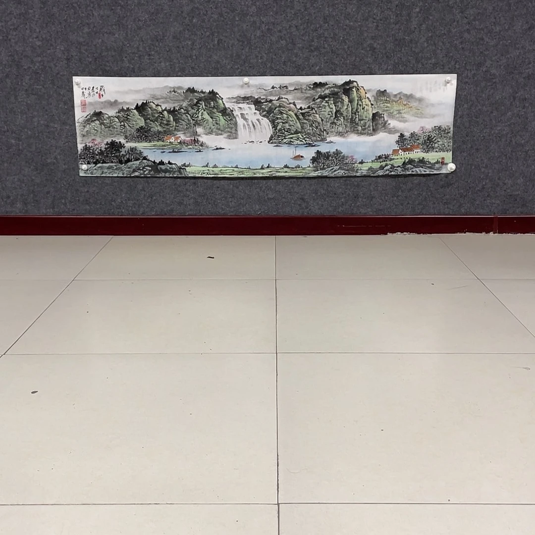 国画四尺对开画芯 捡漏