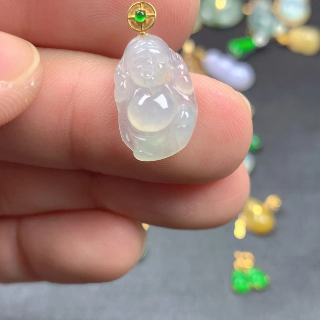 【闪购商品】颈饰18K金镶嵌翡翠翡翠