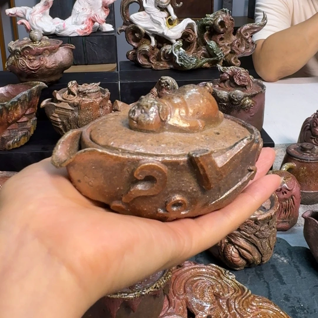 雲***士士焚纯手工柴烧宝瓶