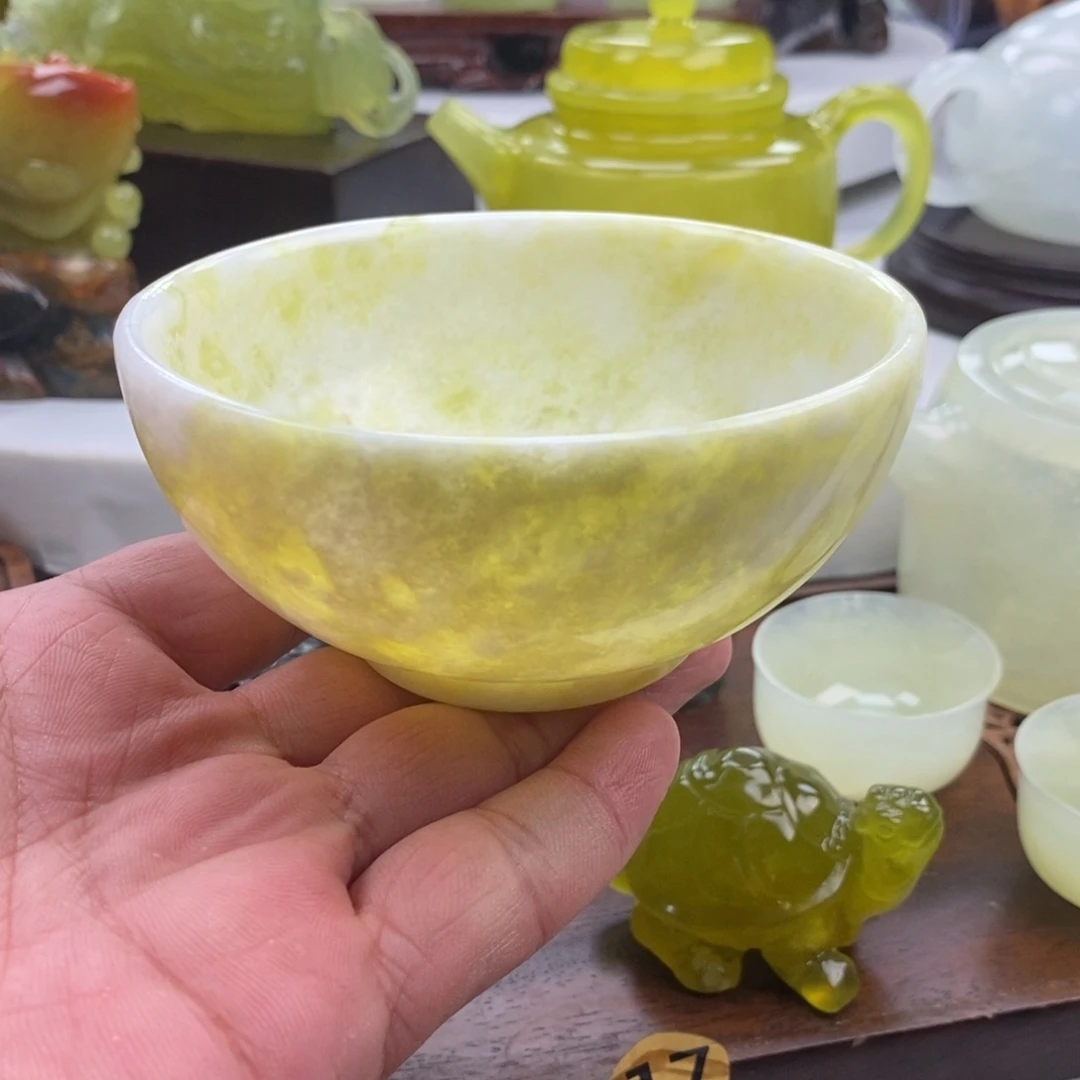 岫玉未镶嵌四大名玉碗
