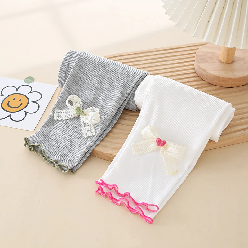 女童打底裤夏外穿2025夏季新款冰丝防蚊裤女宝宝夏薄款