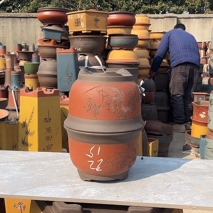 紫砂紫砂花盆盆栽