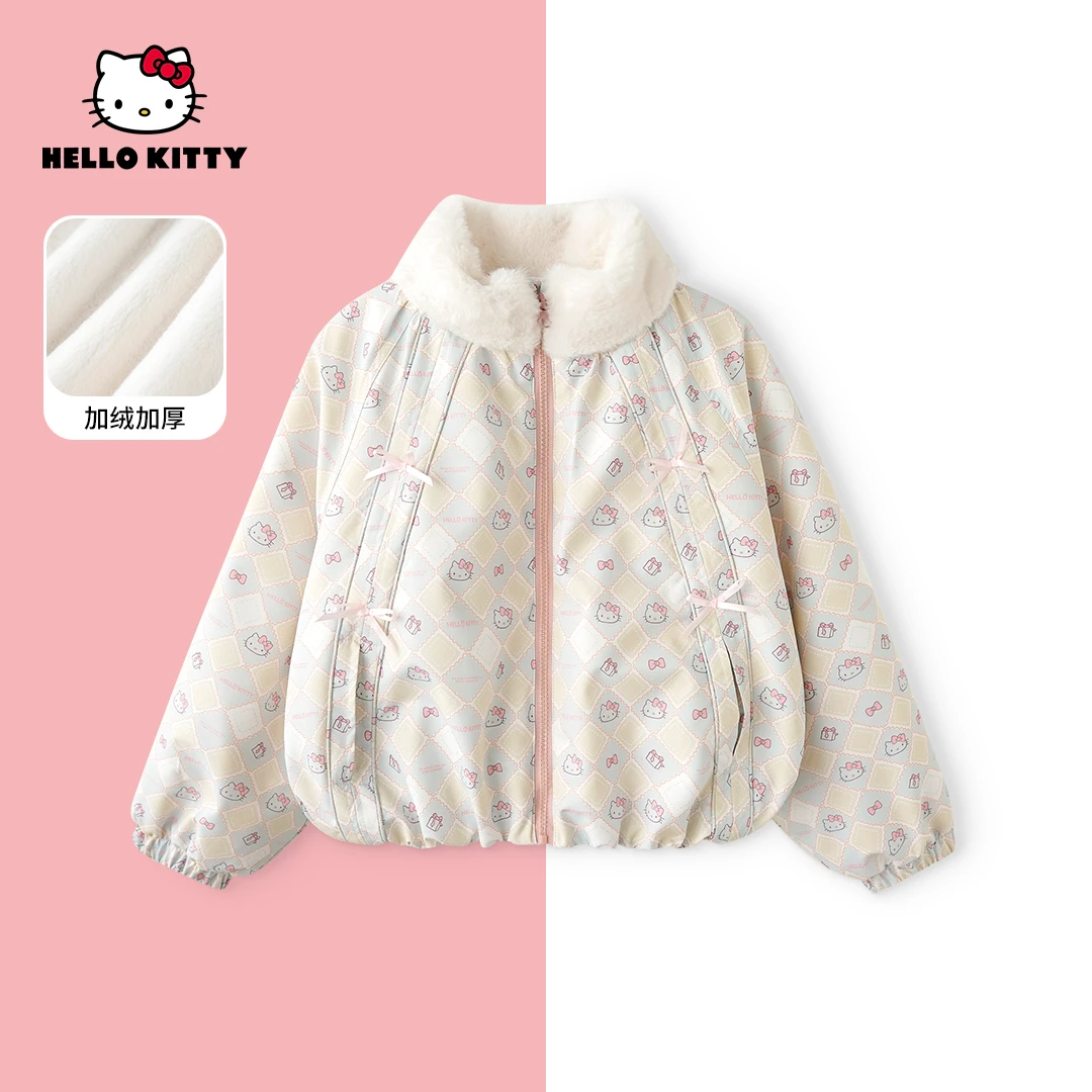 HelloKitty冬季新款女童保暖上衣中大童可爱外套AC5428MK514 KT