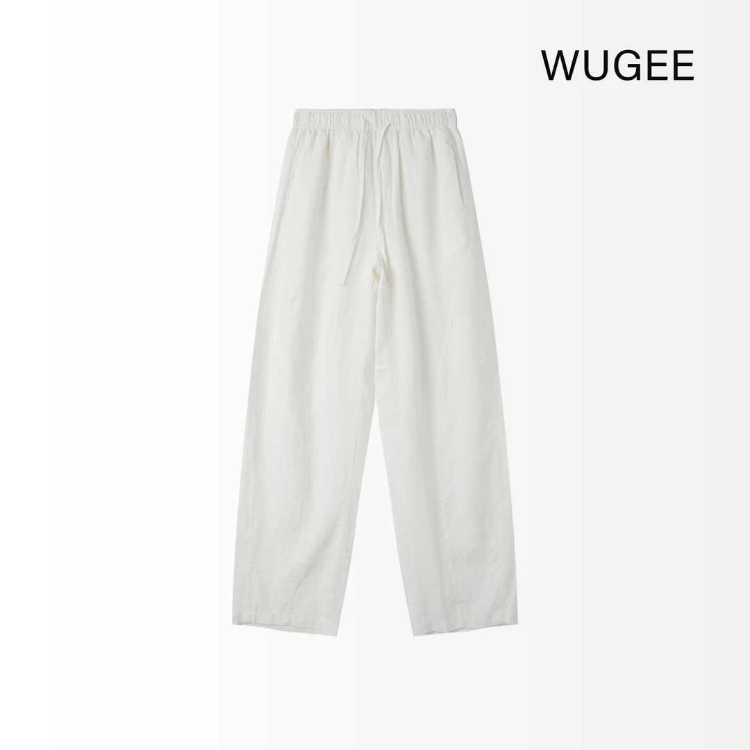 【WUGEE】100%亚麻原创亚麻裤夏款透气休闲百搭简约