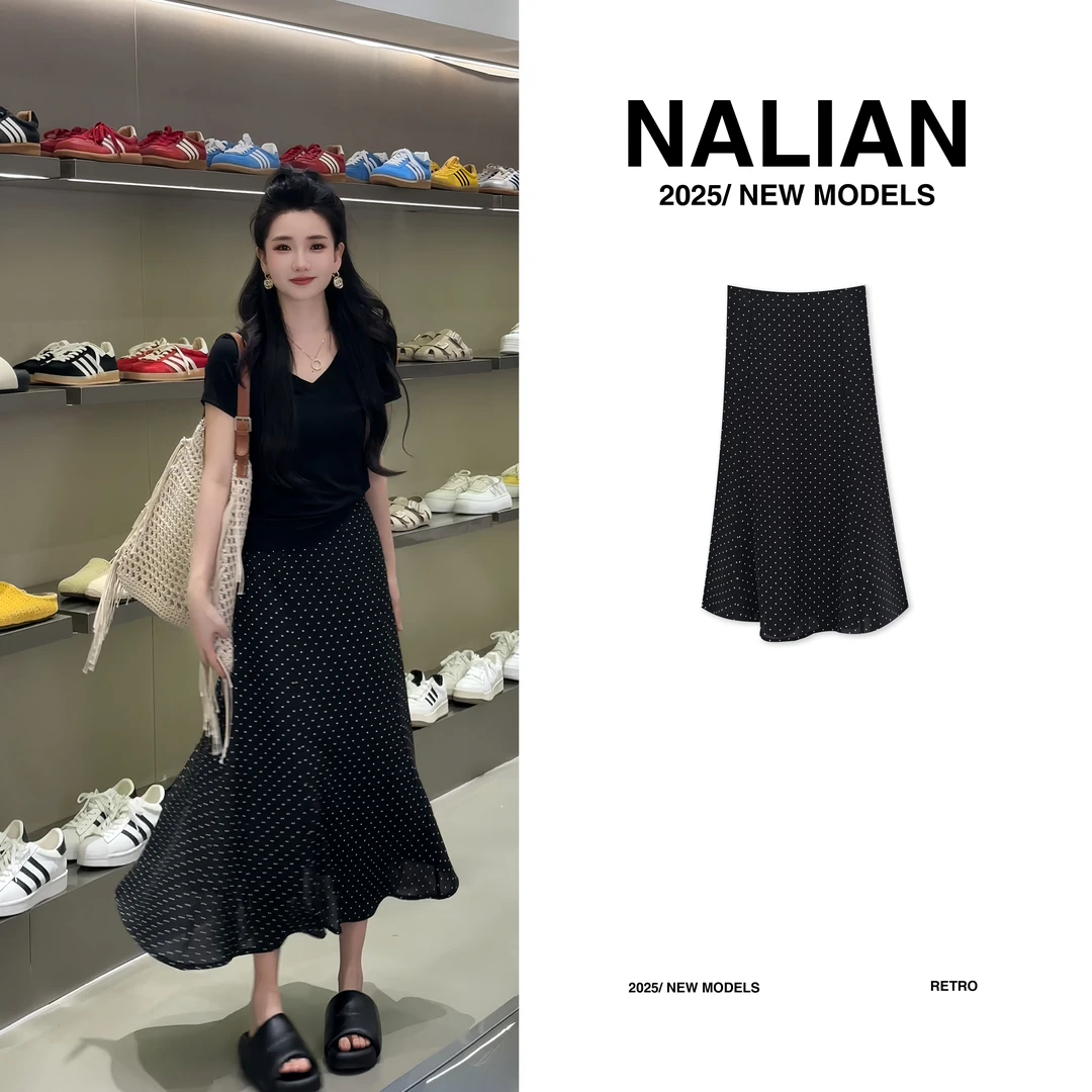 JGCGR5077#波点鱼尾半裙5077半身裙