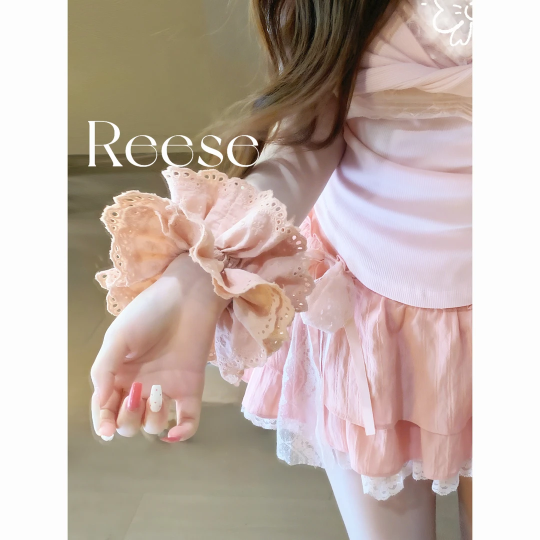 小雪同款粉色花苞发圈PS0057W