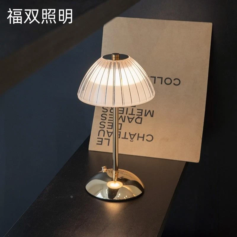 水晶复古台灯卧室床头灯轻奢氛围灯床头柜灯充电小夜灯主卧感