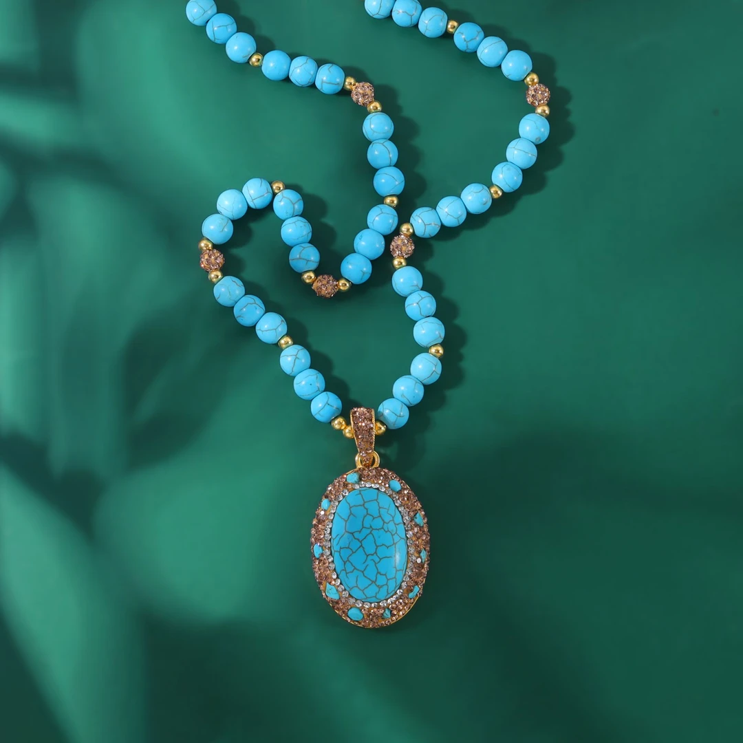 铜合金锆石项链 气质轻奢项链 纯手工编织长款毛衣链6138