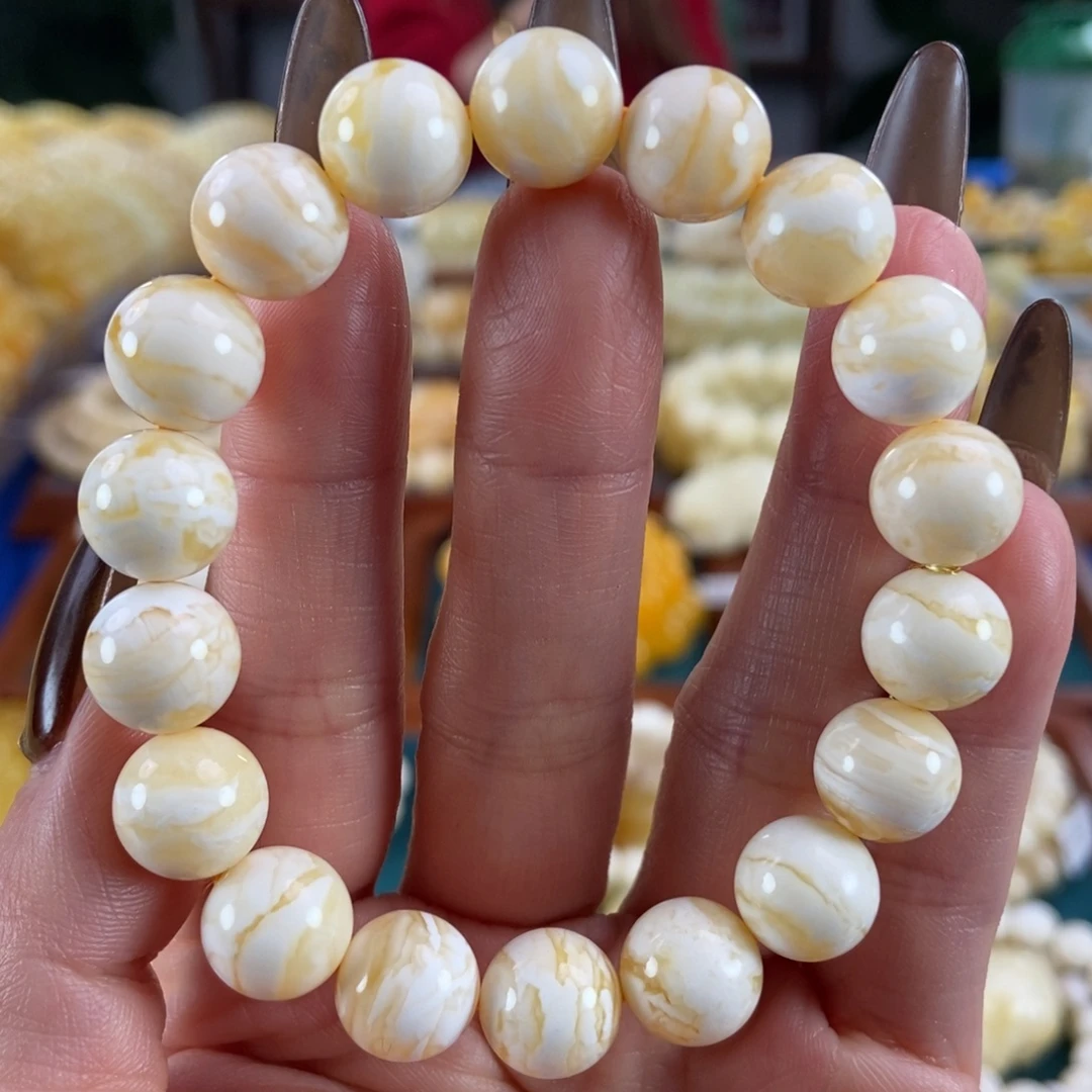 琥珀未镶嵌珠宝奇石11圆珠13.5