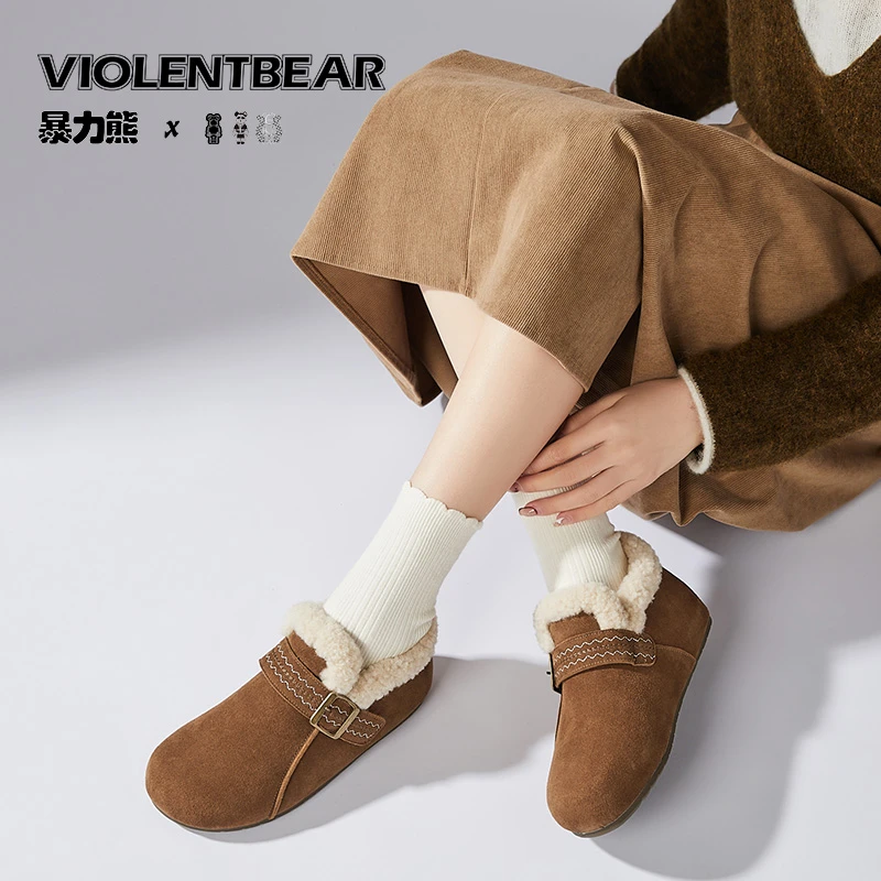 2025冬季新款时尚内增高加绒保暖女款勃肯鞋 5680