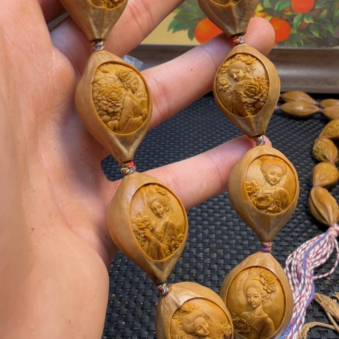 橄榄核手串/手链牡丹美女