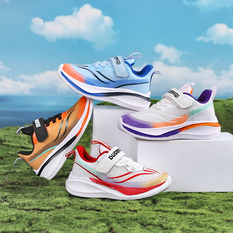 赤兔童鞋2024爆款网面皮面儿童运动鞋