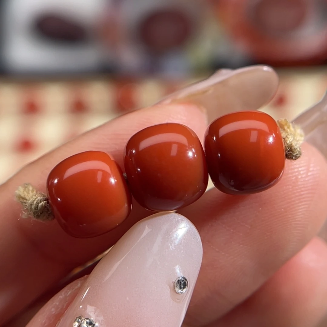 南红玛瑙未镶嵌老型套装 顶8.9腰8.5mm