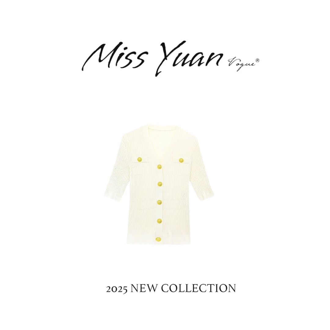 M.Y. 媛总“100%莱赛尔” 2025夏季新款针织衫MYXJ1191D